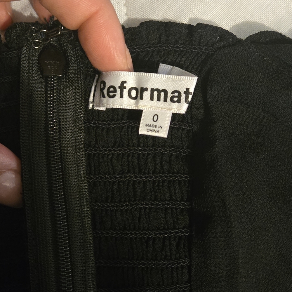 Reformation Black Ruffle Mini Dress - Picture 10 of 12